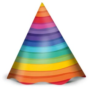 Chapéu Aniversário Arco - Íris 12 un Regina