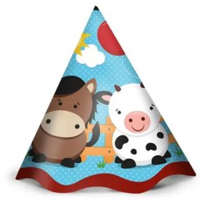 Chapéu Aniversário Fazendinha 12 un Regina