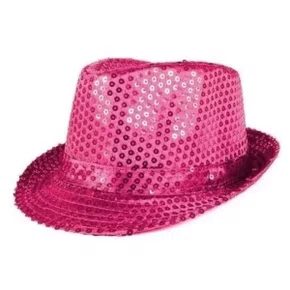 Chapéu Malandrinho Rosa Paetê Importado