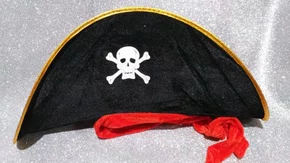 Chapéu Pirata Veludo Infantil Unidade Café Bijuterias