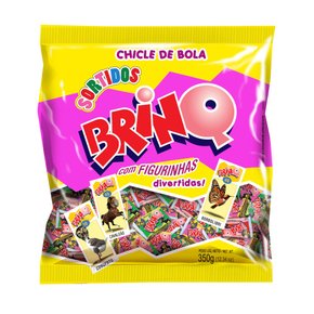 Chiclete Brinq Sortido com Figurinhas 100 unidades Toffano