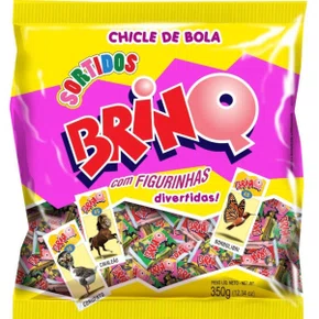 Chiclete Brinq Sortido com Figurinhas 100 unidades Toffano
