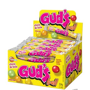 Chiclete Gud’s Ball Sortido 18 Tubos com 6 Unidades Toffano