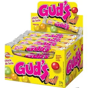 Chiclete Gud’s Ball Sortido 18 Tubos com 6 Unidades Toffano