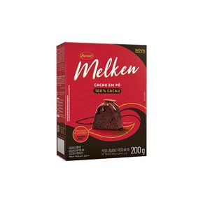 Chocolate Em Pó 100% Cacau 200g Melken Harald