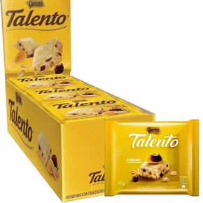 Chocolate Mini Talento Branco com Cereais e Passas 25g 15 Unidades Garoto