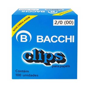Clips Galvanizados 2/0 Com 100 Unidades Bacchi