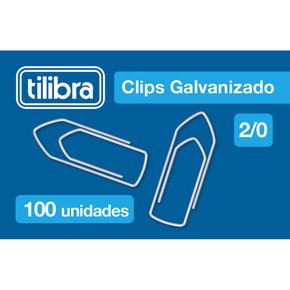 Clips Galvanizados 2/0 Com 100 Unidades Tilibra