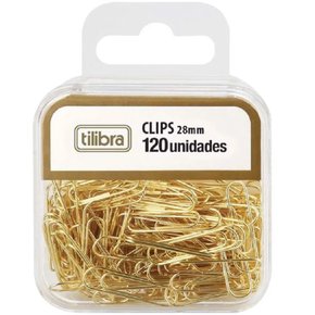 Clips Ouro 28mm Tilibra C/120un