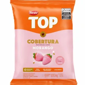 Cobertura Chocolate Morango Top Gotas 1,01 Kg Harald