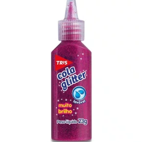Cola Colorida com Glitter Pink Tris 23g