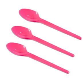 Colher de Sobremesa Rosa C/50 Unidades Prafesta