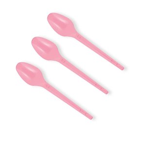 Colher de Sobremesa Rosa C/50 Unidades Sert Plast