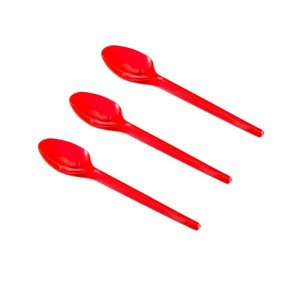 Colher de Sobremesa Vermelha C/50 Unidades Prafesta