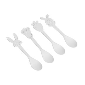 Colher Sobremesa Branca Páscoa C/12 Unidades FestPlastik