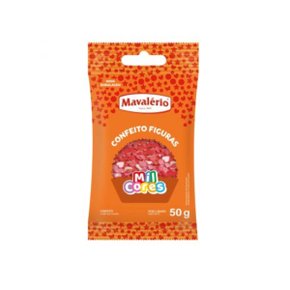 Confeito Coração Mavalério 50g