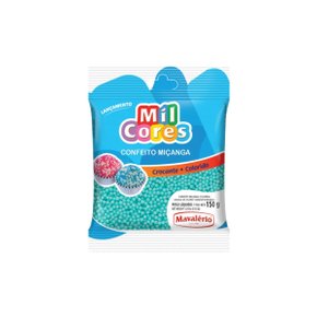 Confeito Miçanga Azul 150g Mil Cores Mavalério
