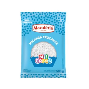 Confeito Miçanga Branco 500g Mil Cores Mavalério