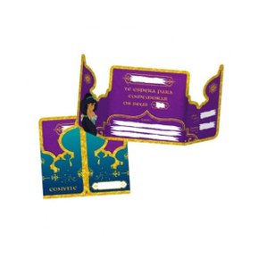 Convite Aniversário Aladdin Regina