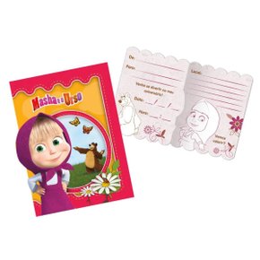 Convite Aniversário Masha e o Urso Regina