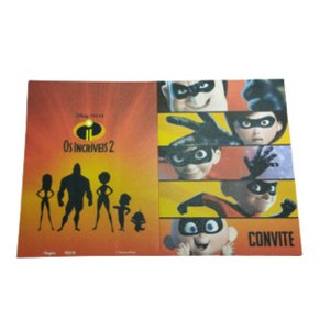 Convite Aniversario Regina Os Incríveis 2 C/ 08 Un