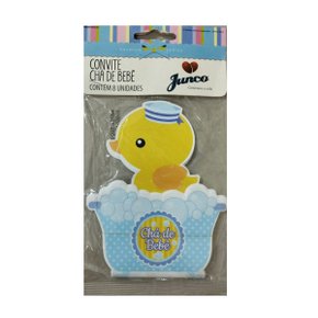 Convite Chá de Bebê Junco Patinho Azul