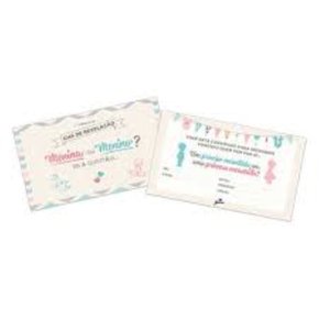 Convite Chá de Revelação Junco C/ 08 Un