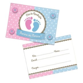 Convite Chá de Revelação Ultrafest C/8un R4461.01