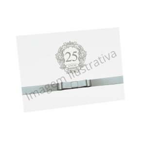 Convite Ibirapuera Prata Vergê 25 Unidades Romitec