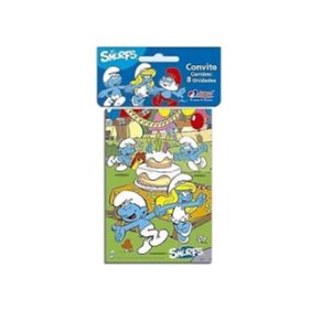 Convite Junco Os Smurfs C/ 08 Un