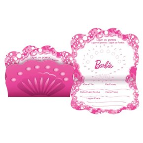 Convite Regina Barbie Sereia II C/ 8un