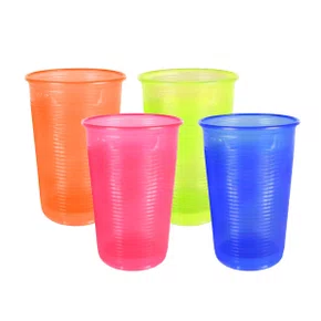 Copo Colorido Neon Sortido 300ml com 20 Unidades Kaixote