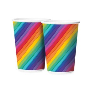 Copo de Papel 180ml Festa Arco-Íris 12 unid Regina