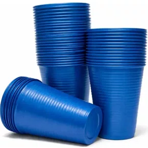 Copo Descartável 200ml Azul 25 Unidades Kaixote