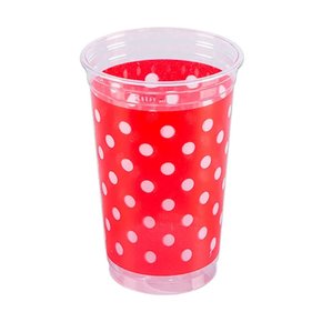 Copo Mania Poa 300ml Vermelho 30 Un PraFesta