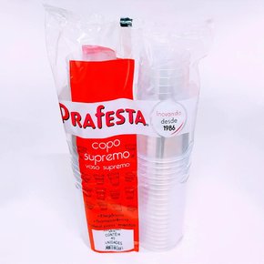 Copo Supremo 300ml C/40 Unidades Translucido Prafesta