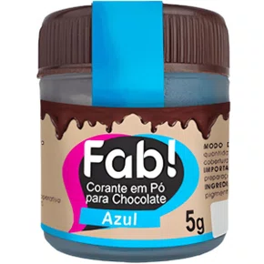 Corante Em Pó Para Chocolate Azul 5g Fab