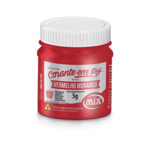 Corante em Pó Vermelho Morango 5g Mix