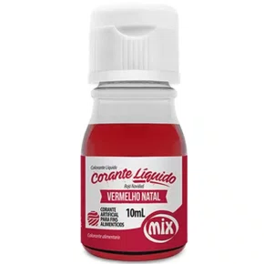 Corante Líquido Vermelho Natal 10ml - Mix