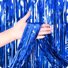 Cortina Metaloide Azul Escuro 1x2m