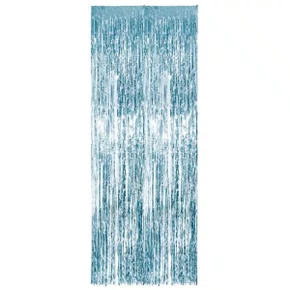 Cortina Metaloide Azul Nacarada 1m x 2m | PAF243 Partiu