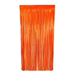 Cortina Metaloide Laranja Neon 1x2 m Ref. PAF125 Partiu