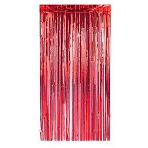 Cortina Metaloide Vermelha 1mx2m Partiu Festa
