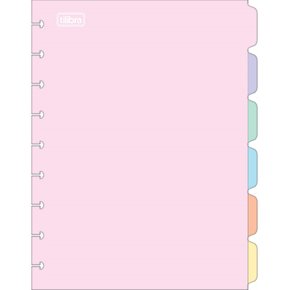 Divisória para Tilidisco Colegial 6 un Tons Pastel Tilibra