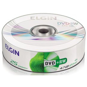 DVD+RW 4.7Gb 4x Regravável C/25 Unidades Elgin