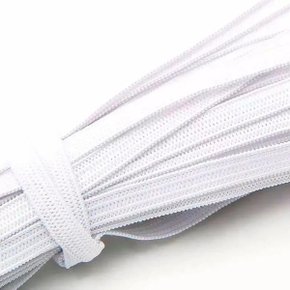 Elástico Chato Branco Largura 07mm N. 12 Por Metro Elástico São José