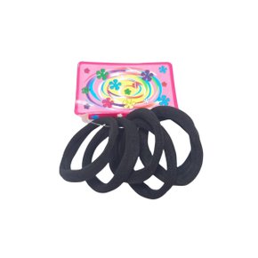 Elástico Para Cabelo Preto com 06 Unidades