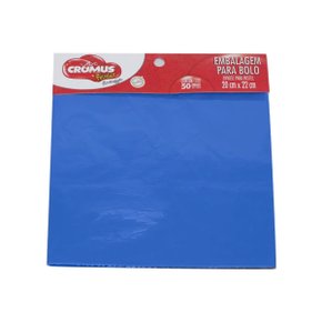 Embalagem Para Bolo Gelado 20cm x 22cm Azul com 50 Unidades Cromus
