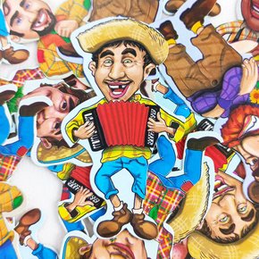 Enfeite Família Caipira C/20 Unidades Kaixote