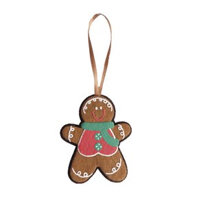 Enfeite Natalino Bolacha Gingerbread Menino 7x8cm Matsumoto